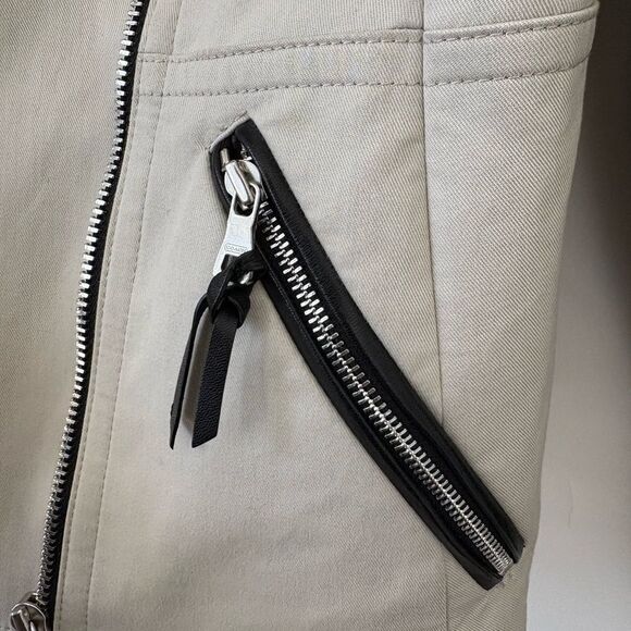 Coach Black & White Leather Moto Jacket - Picture 15 of 16